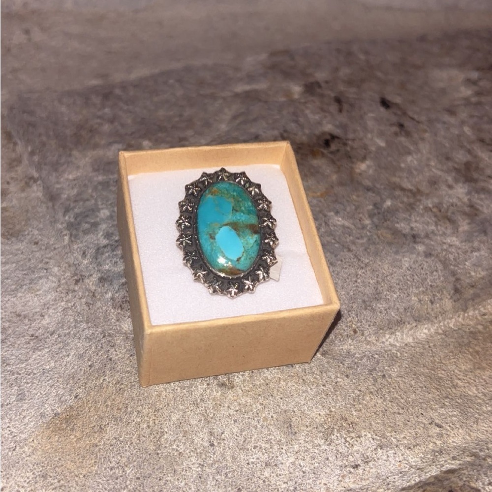 Turquoise and Sterling Silver Women's Ring